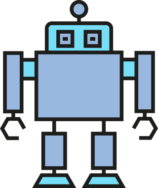 İnsansı Robot Simgesi Clipart