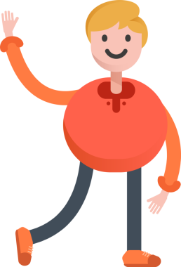 Erkek Öğrenci Karakteri Çizimi