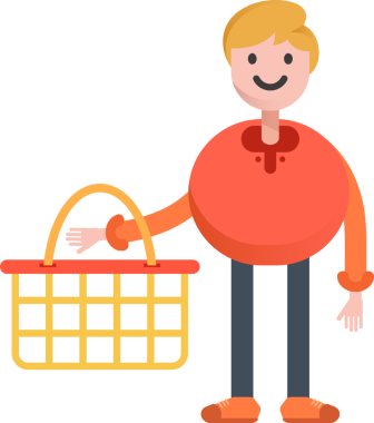 Erkek Öğrenci Karakteri Çizimi