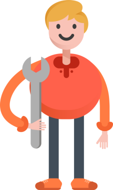 Erkek Öğrenci Karakteri Çizimi