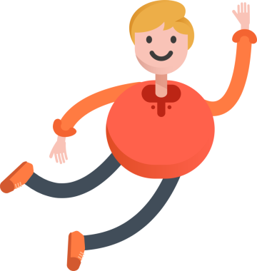 Erkek Öğrenci Karakteri Çizimi