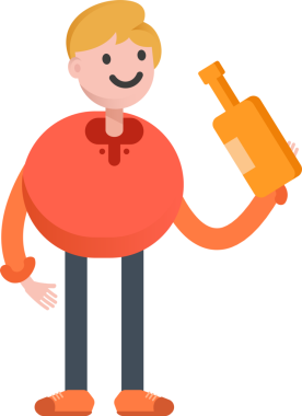 Erkek Öğrenci Karakteri Çizimi