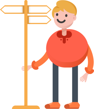 Erkek Öğrenci Karakteri Çizimi