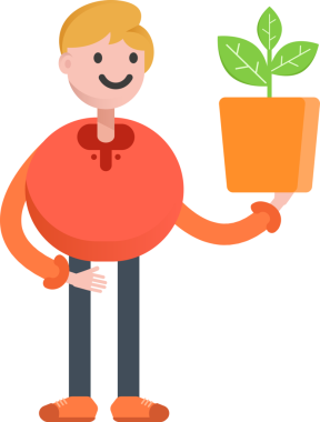 Erkek Öğrenci Karakteri Çizimi