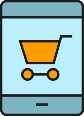 Mobil Alışveriş Simgesi Clipart