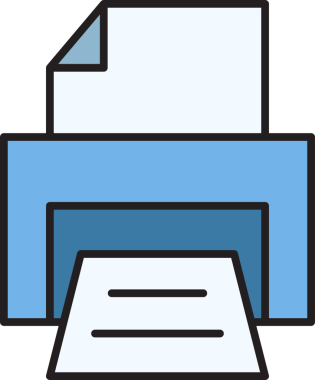 Yazıcı Simgesi İllüstrasyon Klibi