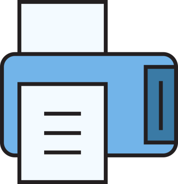 Yazıcı Simgesi İllüstrasyon Klibi