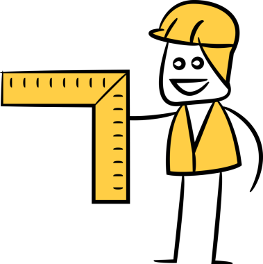 Doodle Mühendis Holding Meydanı Cetvel İllüstrasyonu