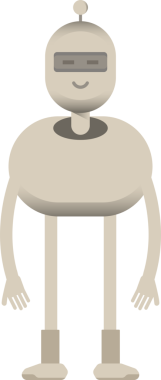 Robot Karakteri Ayakta Duran Clipart