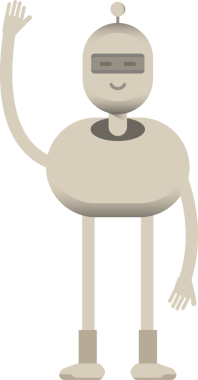 Robot Karakteri Selamlama Clipart