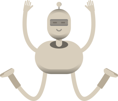 Robot Karakteri Sıçrayan Clipart