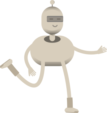 Robot Karakteri Çalışan Clipart