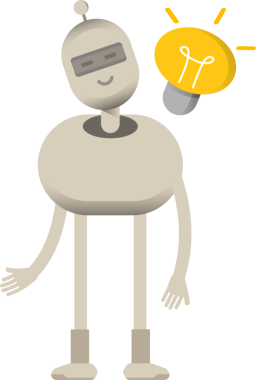 Robot Karakteri ve Ampul