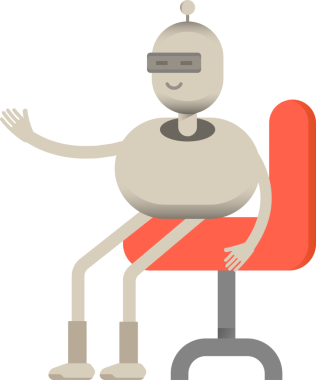 Robot Karakteri Oturma Ofisi Başkanı