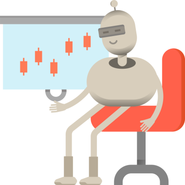 Robot Karakteri ve Mum Çizelgesi