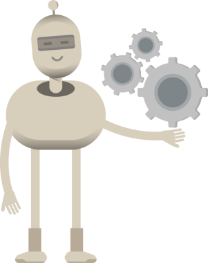 Robot Karakteri Vites Tutucu