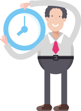 Ofis İşçisi Karakteri Tutma Saati