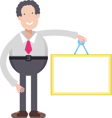 Ofis İşçisi Karakteri Boş İmza Tutuyor