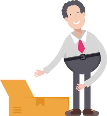 Ofis İşçisi Karakteri Açma Kutusu