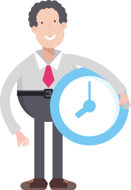 Ofis İşçisi Karakteri Tutma Saati