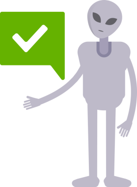 Uzaylı Karakteri ve İşaretle