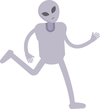 Uzaylı Karakteri Çalışan Clipart