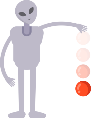 Uzaylı Karakteri Atış Topu