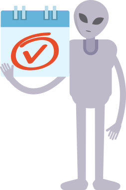 Uzaylı Karakteri ve İşaretleme İşareti