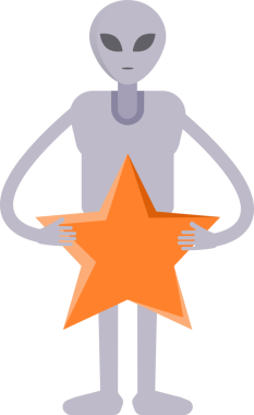 Uzaylı Karakteri Tutma Yıldızı