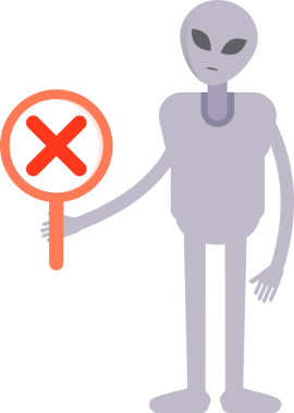 Uzaylı Karakteri Yanlış İşaret Gösteriyor