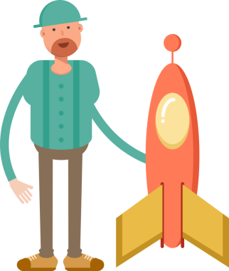 Sakallı Adam Karakteri Çizimi