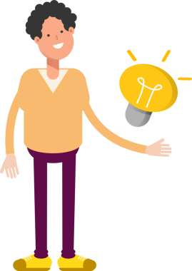 Erkek Karakteri ve Ampul