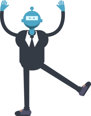 Robot İşçi Karakteri Rahatlatıcı Çizim