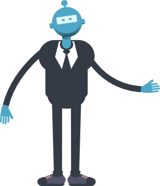 Robot İşçi Karakteri Elektrik Eklentisi Tutuyor