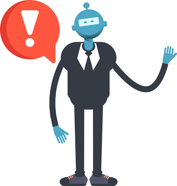 Robot İşçi Karakteri ve Hata İşareti