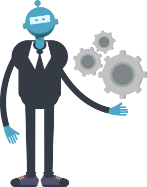 Robot İşçi Karakteri Vites Tutucu