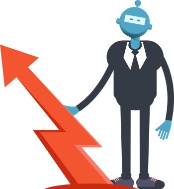 Robot İşçi Karakteri ve Ok Çizelgesi