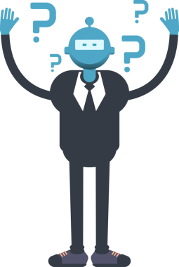 Robot İşçi Karakteri ve Soru İşaretleri