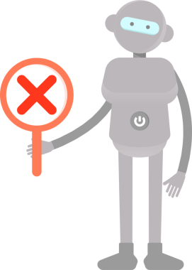 İnsansı Robot Karakteri Yanlış İşaret Gösteriyor