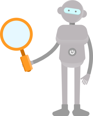 İnsansı Robot Karakteri Büyüteci