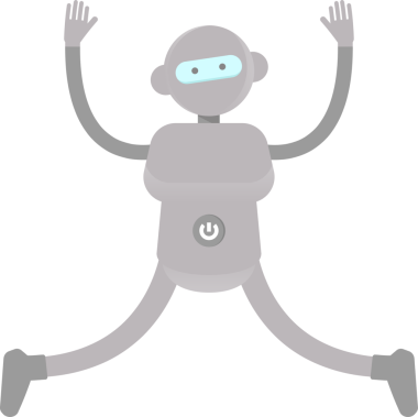 İnsansı Robot Karakteri Rahatlıyor ve Zıplıyor