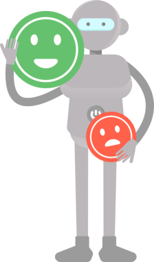 İnsansı Robot Karakteri ve Duygu Simgesi