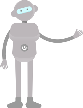 İnsansı Robot Karakteri Elektrikli Fişi Tutuyor