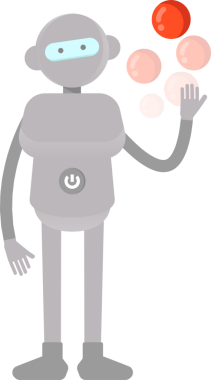 İnsansı Robot Karakteri Top Oynuyor