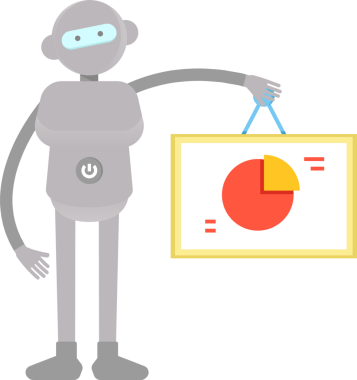 İnsanımsı Robot Karakteri Pasta Çizelgesi İmzalama