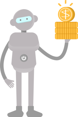 İnsansı Robot Karakteri Dolarlık Bozukluklar Tutuyor