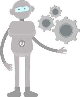 İnsansı Robot Karakteri Vites Tutucu