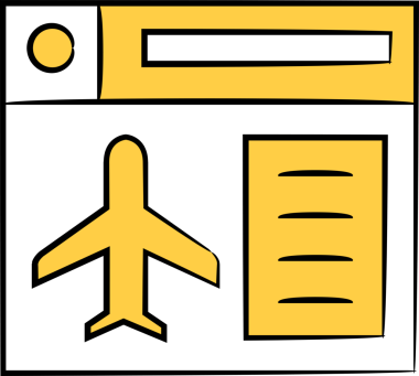 Uçak Biletleri İllüstrasyon Clipart