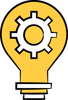 Ampul ve dişli simgesi