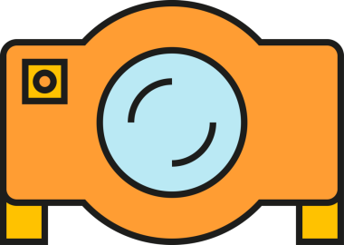 Projektör Simgesi İllüstrasyon Clipart